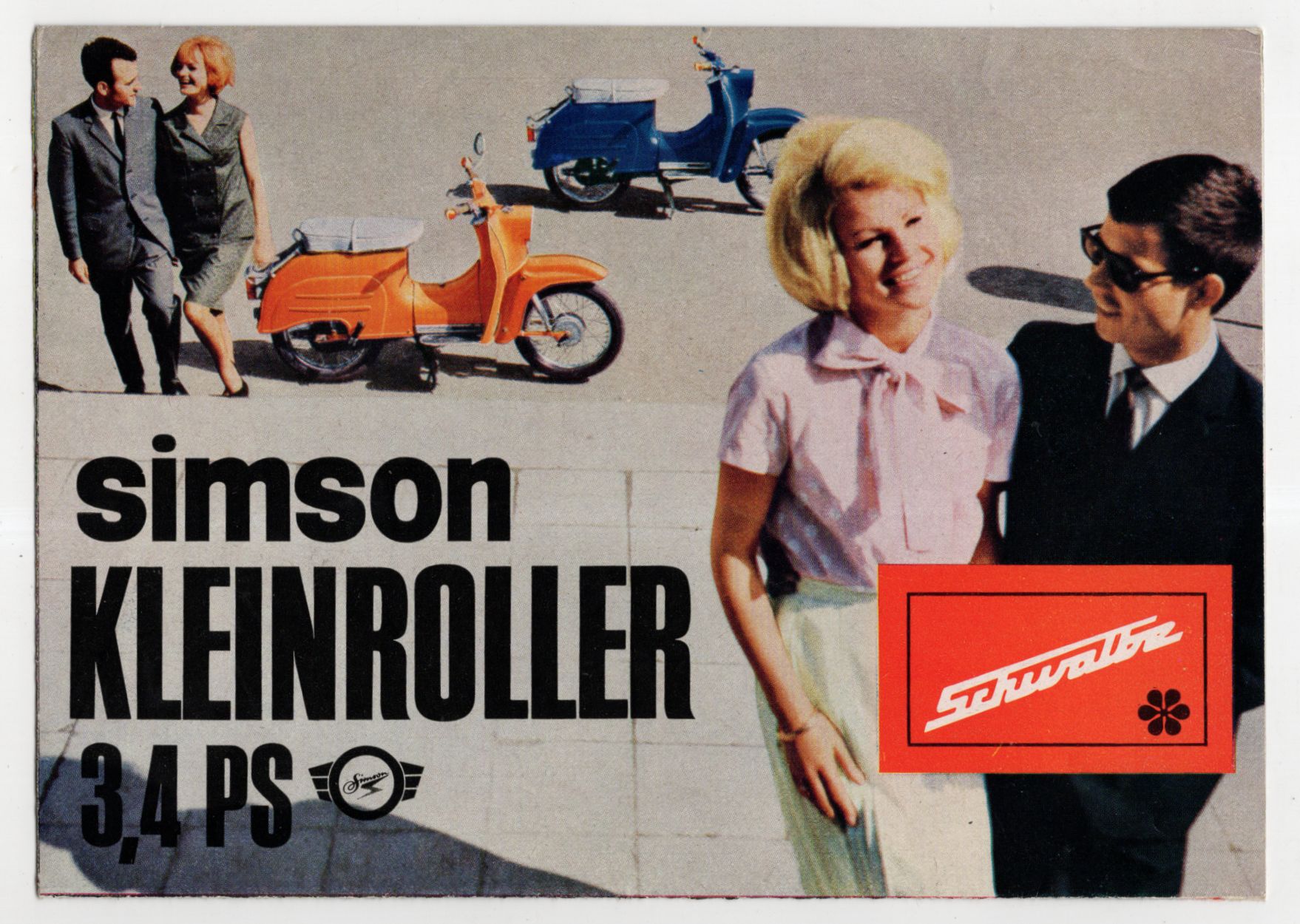 Prospekt Simson Kleinkraftrad Schwalbe Suhl 1966 