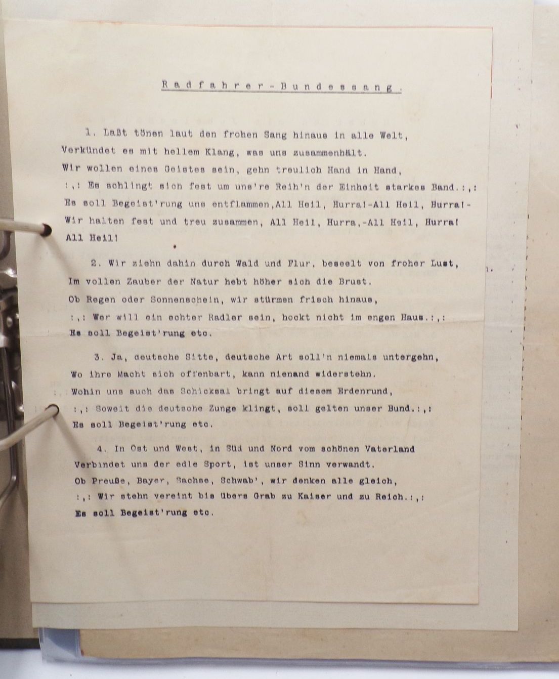 Ordner Dokumente Görlitz Schlauroth Radfahrerverein um 1900