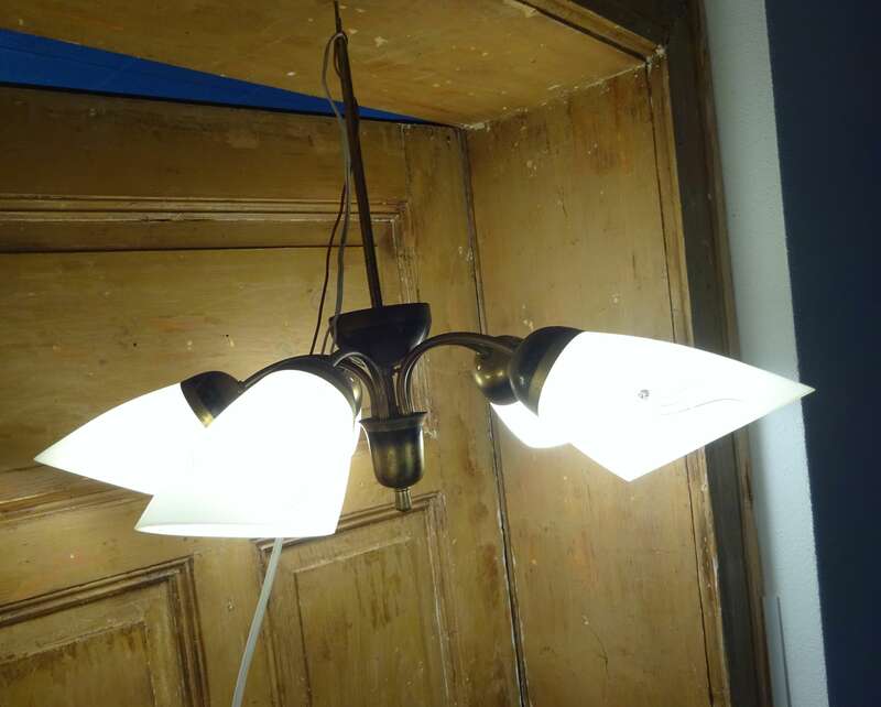 Vintage 5flamige Deckenlampe Mid Century Lampe Leuchte DDR 1960er Beleuchtung 