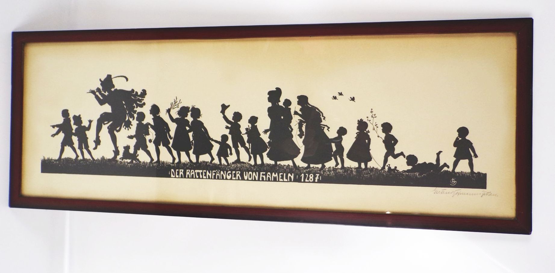 Silhouette Der Rattenfänder von Hameln Gertud Hofmann Zittau Grafik