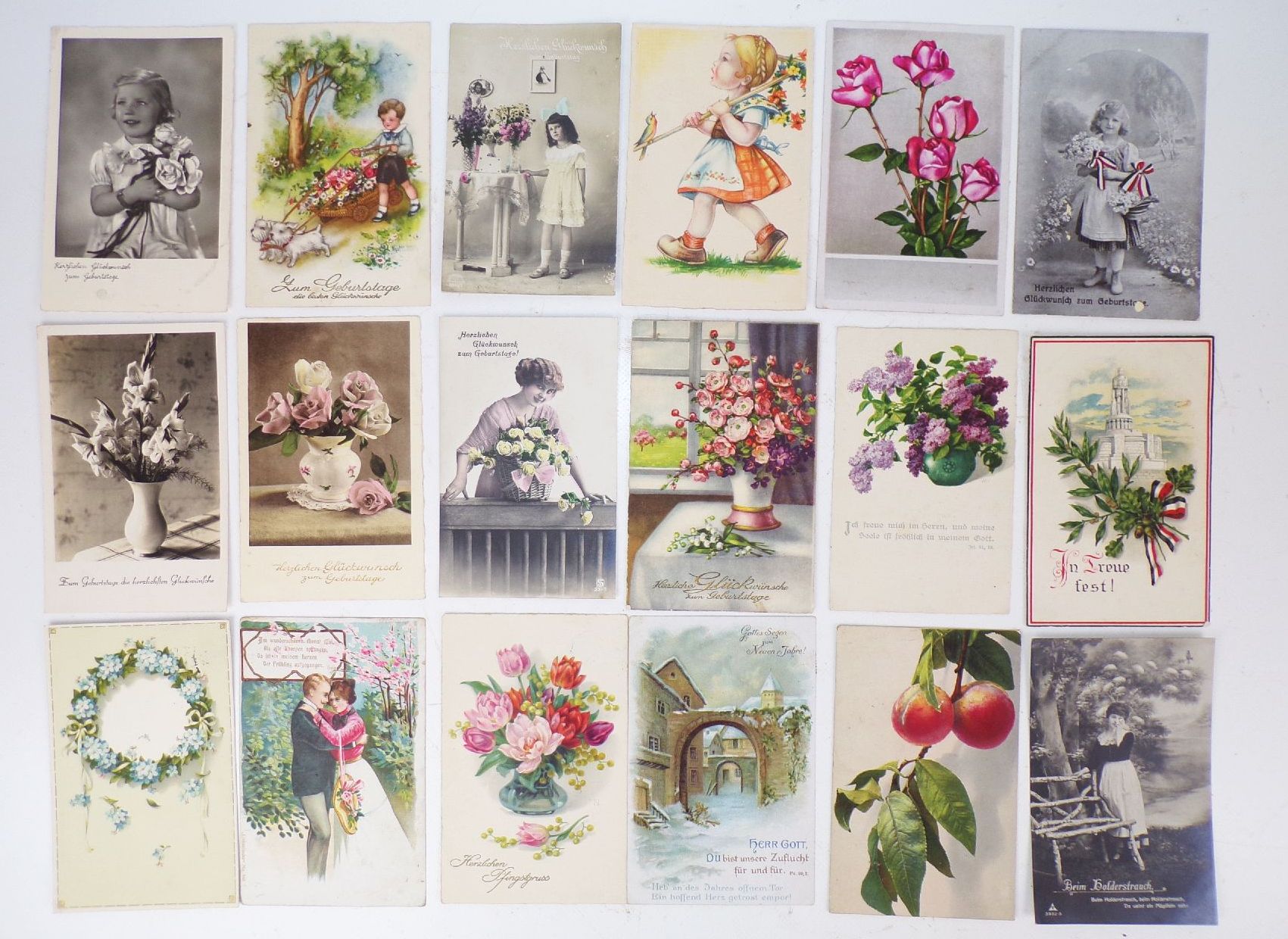 Konvolut 200 Glückwunsch Ansichtskarten Kitsch vor 1945