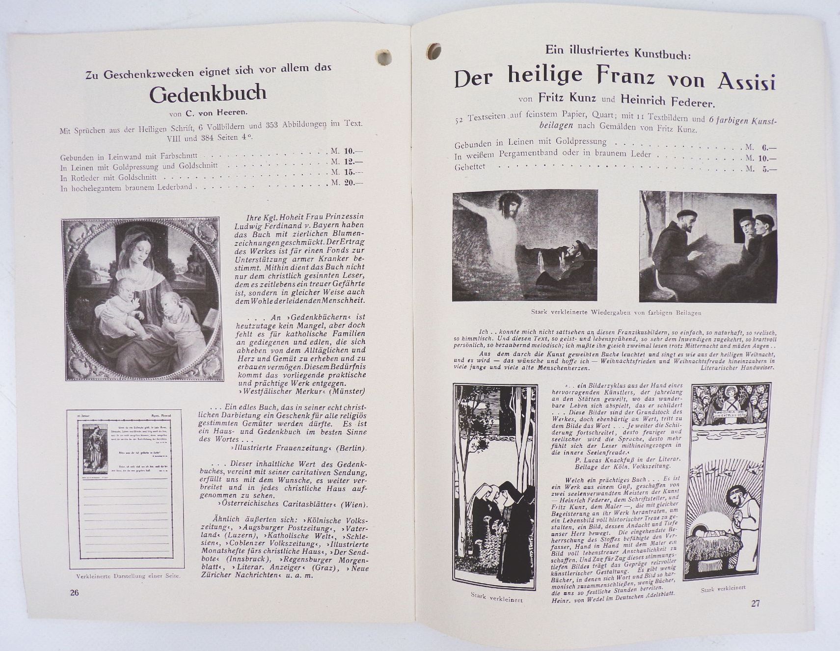 Katalog Religiöse Bilder Hausaltar Gesellschaft christliche Kunst München 1910 20