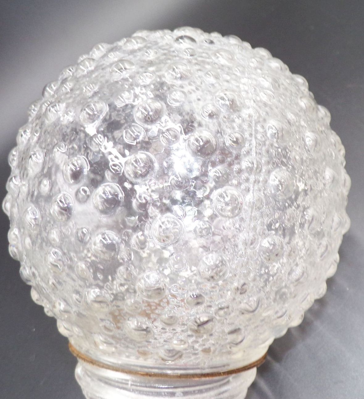 Lampenglas Bubble Pressglas Transparent Ersatzglas DDR Lampenschirm 