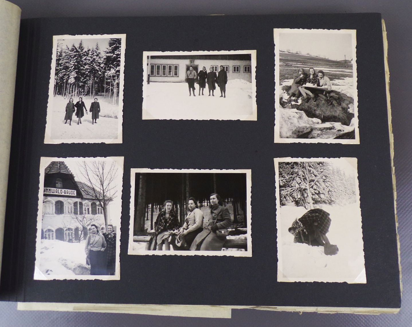 Altes Fotoalbum weiblicher RAD Alltag Ausflug 1949 Altes Fotoalbum weiblicher RAD Alltag Ausflug 1949