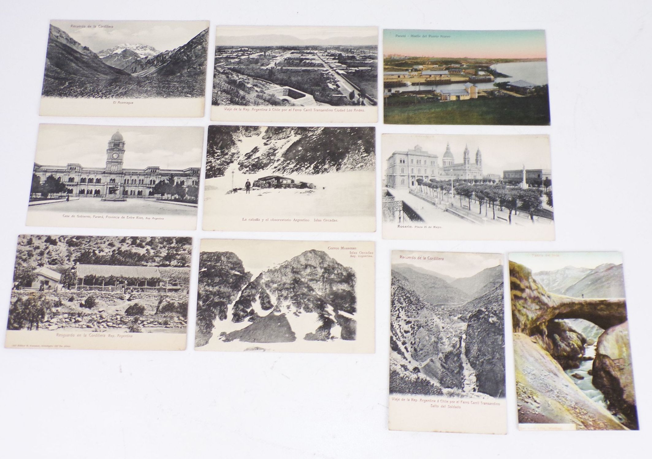 Konvolut Ak Argentinien Südamerika Eisenbahn Postkarte um 1900