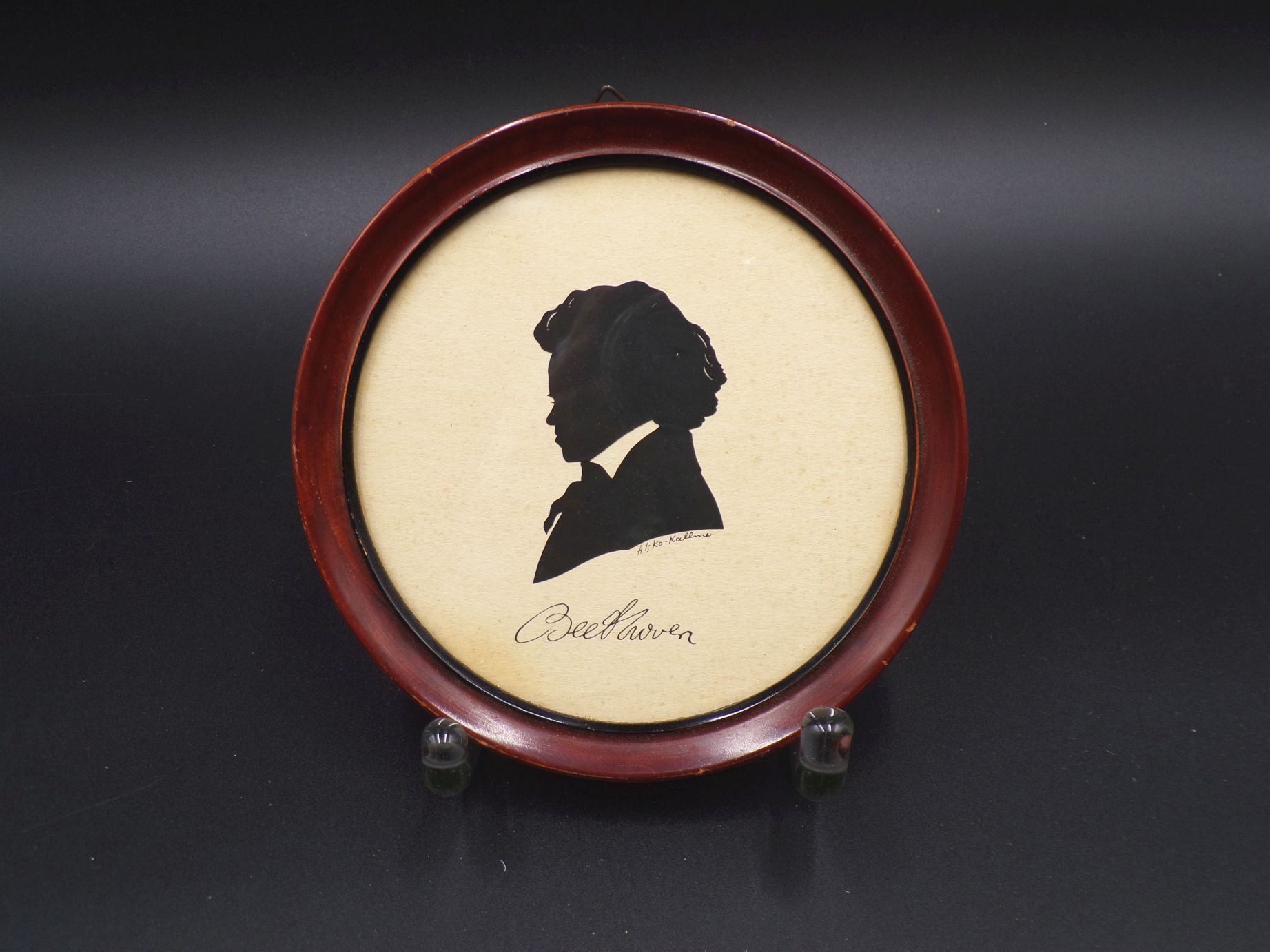 Scherenschnitt Miniatur Beethoven Also Kallme Bilderrahmen Rund 