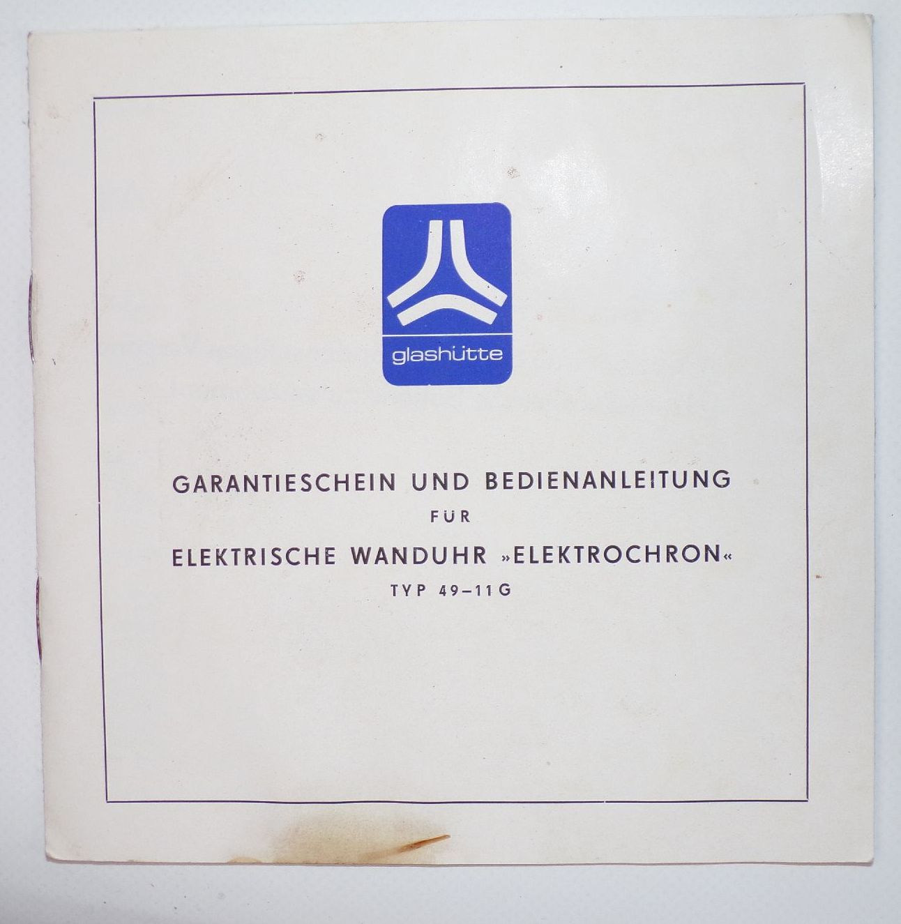 Glashütte elektrochron Wanduhr typ 410 Küchenuhr OVP 