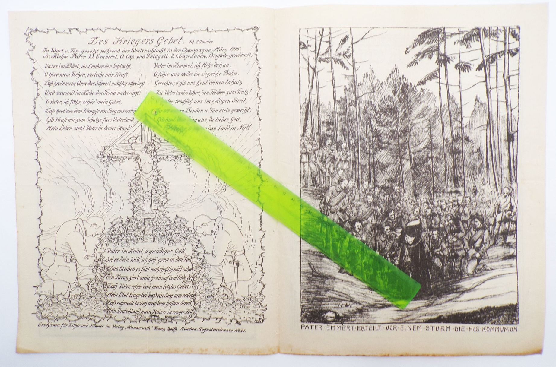 Der bayerische Landwehrmann Schützengraben Vogesen 1916 Militär Zeitung Der bayerische Landwehrmann Schützengraben Vogesen 1916 Militär Zeitung