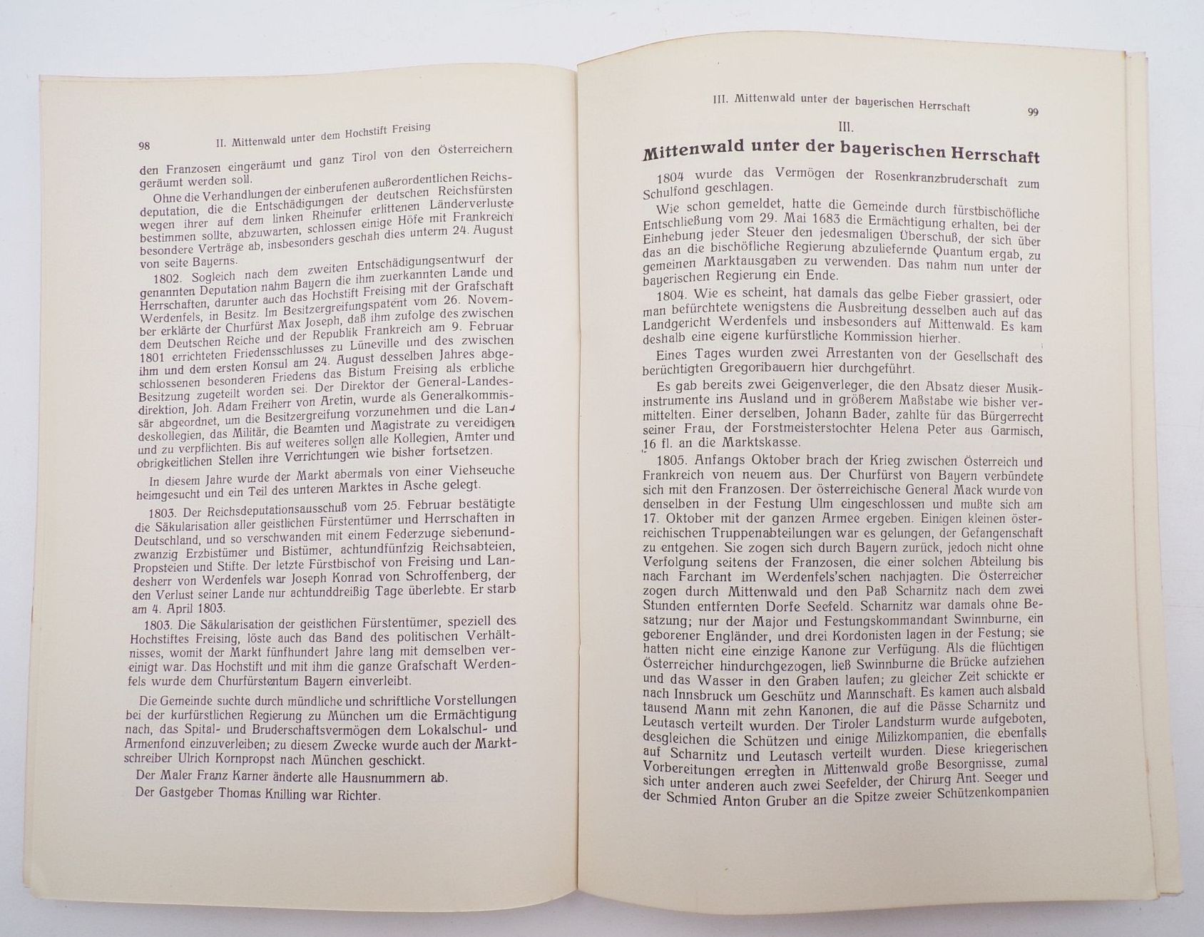 Chronik des Marktes Mittenwald seiner Kirchen Stiftungen und Umgebung Baader 