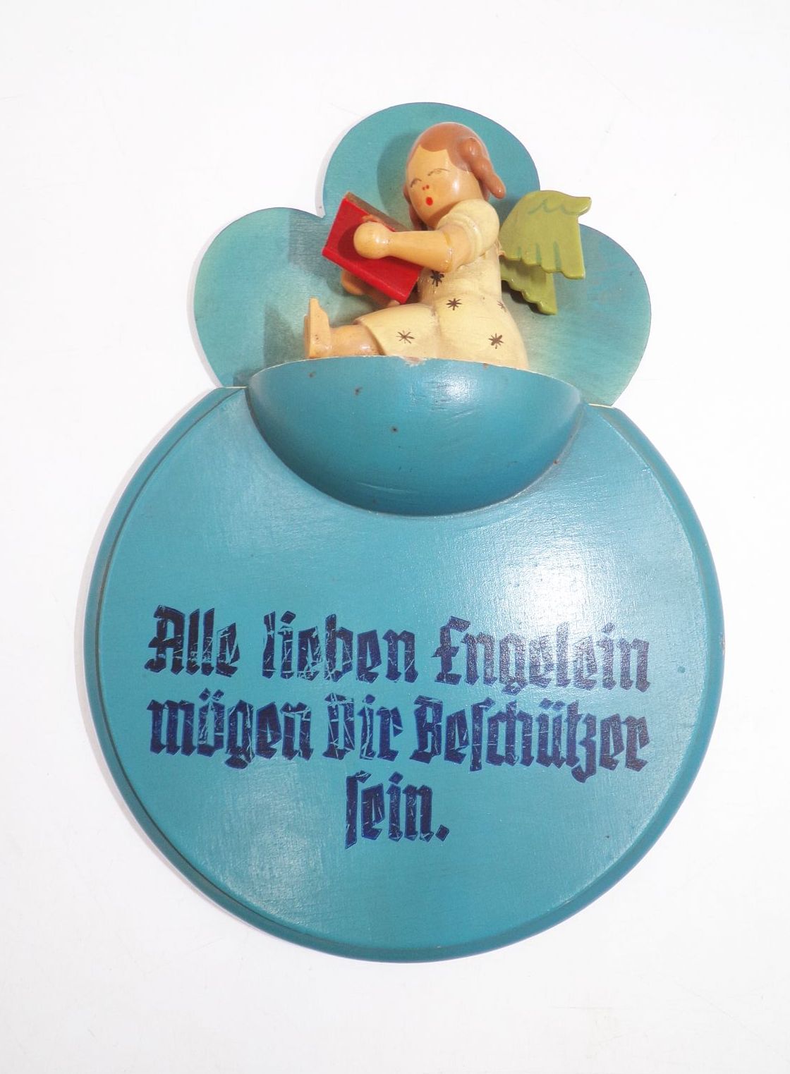 Erzgebirge Engel Hausspruch Schild Beschützer Wandbild Haussegen Deko