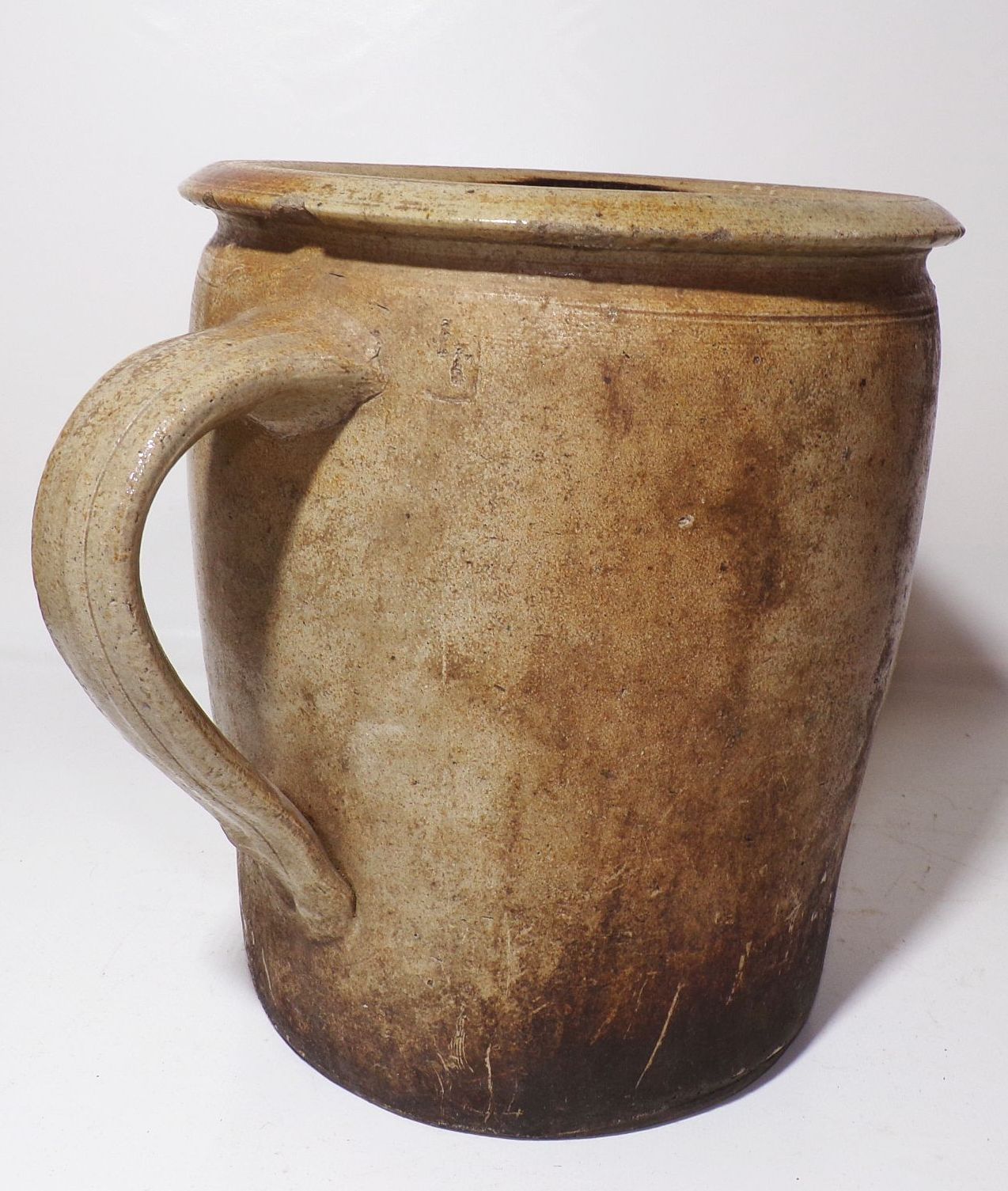 Alter Topf Steingut Einlegetopf Keramik Pflanzgefäß Behälter Gartendeko 