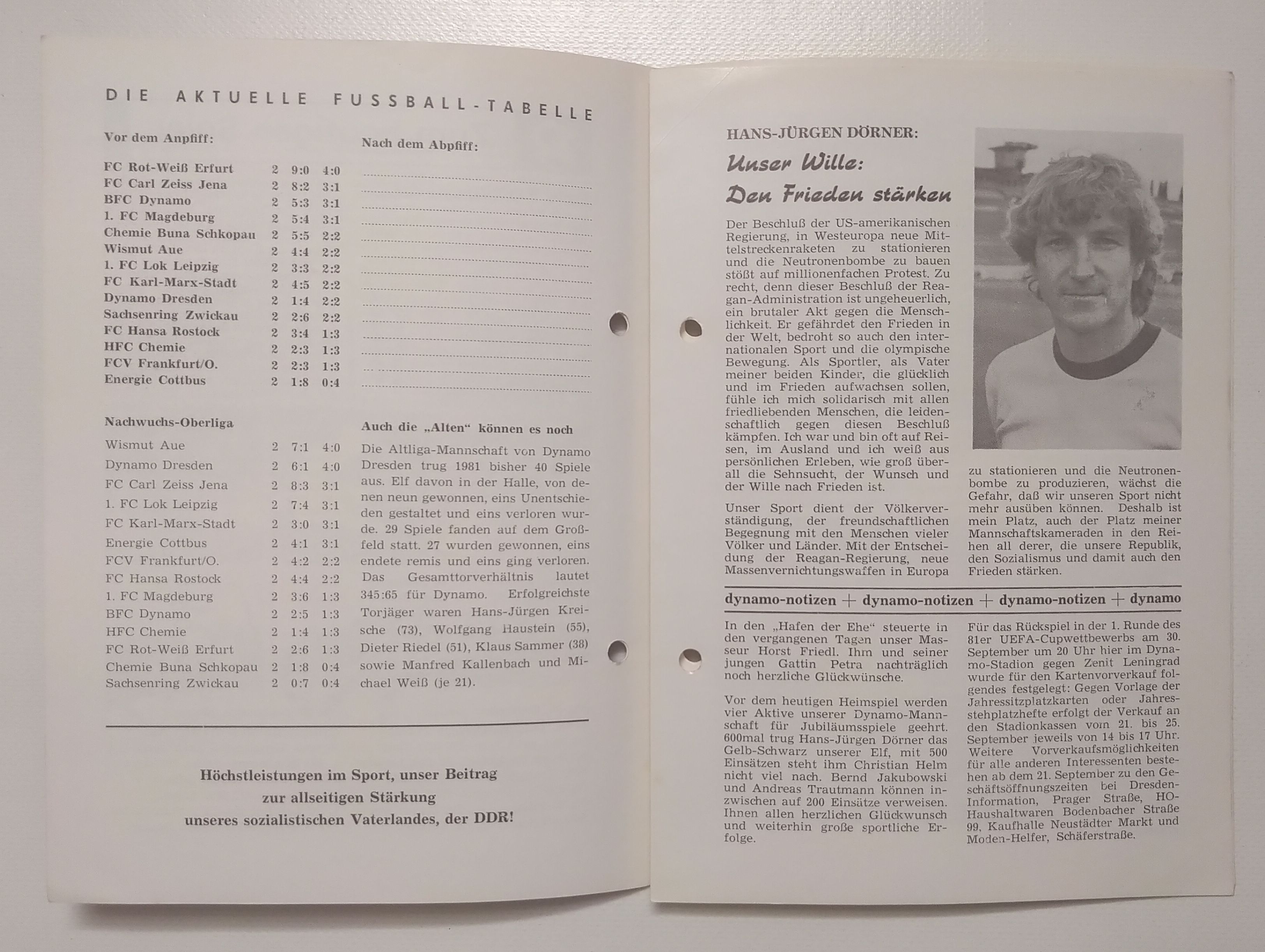 Fußball Programmheft 1981 Ch Buna Schkopau - Dynamo Dresden