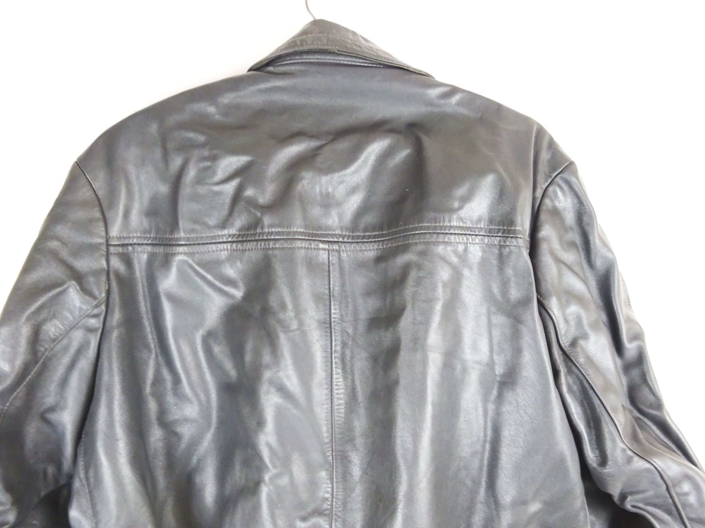 DDR Herren Mantel Ledermantel Größe 53 Nikartor Grau Vintage DDR Herren Mantel Ledermantel Größe 53 Nikartor Grau Vintage