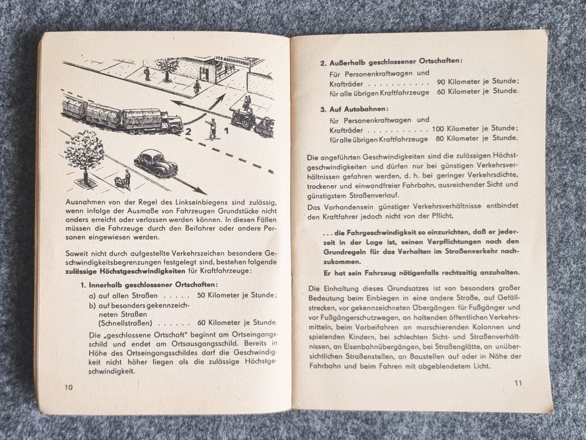 Bestimmungen neue Verkehrsordnung StVO und StVZO DDR 1956 Bestimmungen neue Verkehrsordnung StVO und StVZO DDR 1956