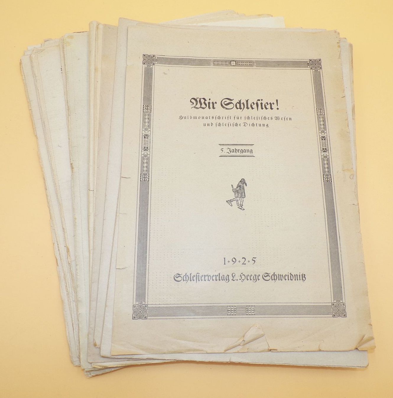 Alte Zeitung Wir Schlesier Schweidnitz 1924 1925 Schlesien