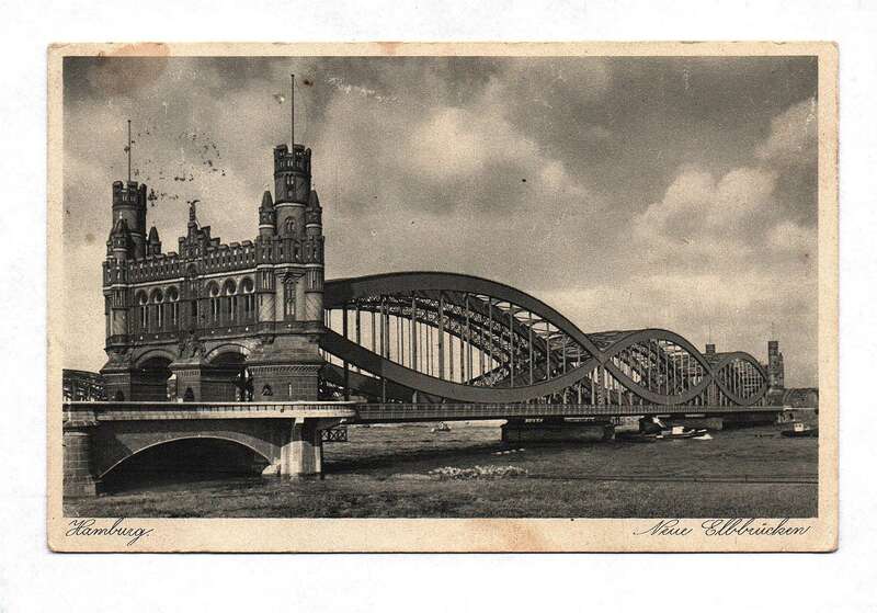 Ak Hamburg Neue Elbbrücken 1937