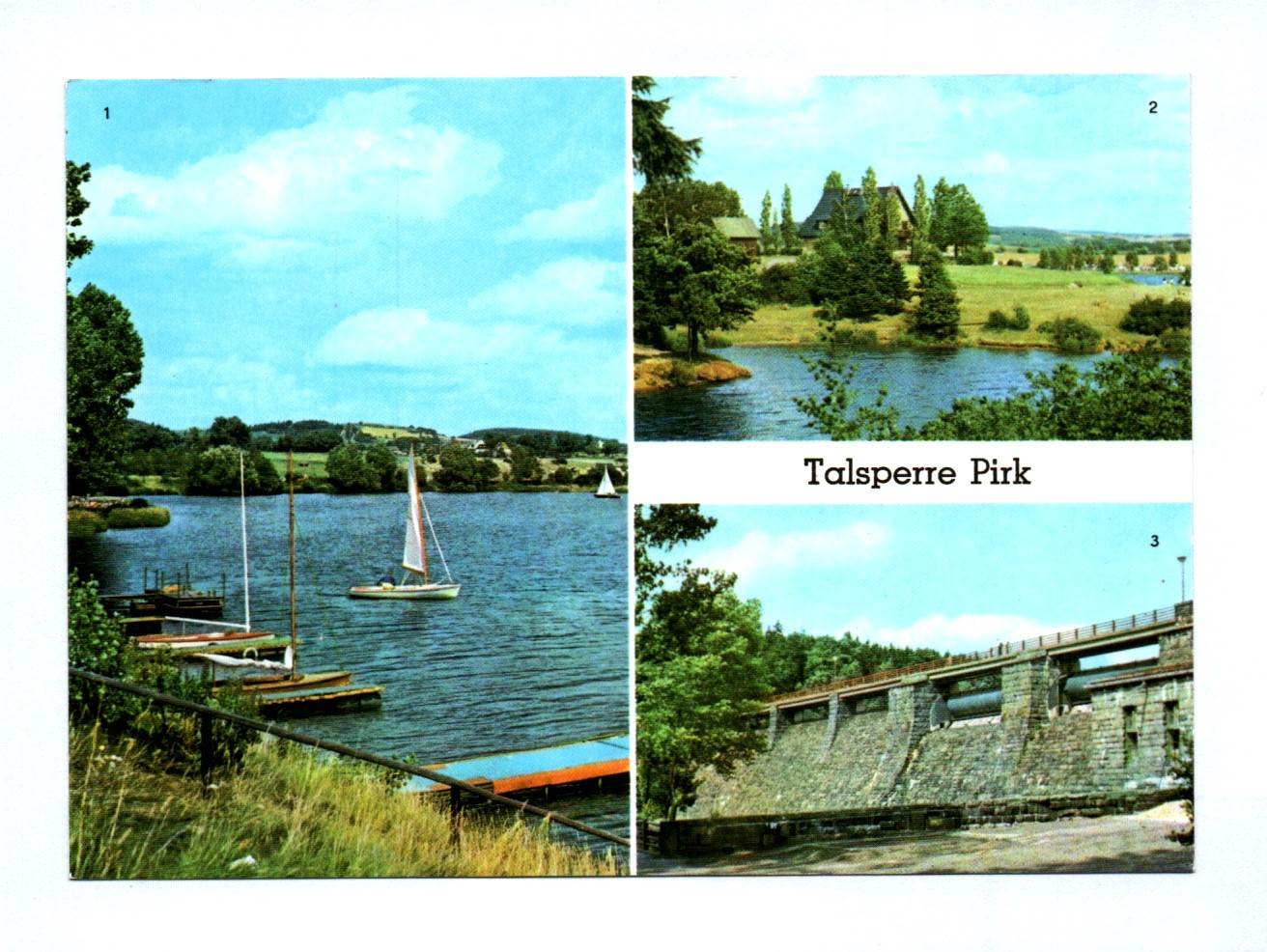 Ak Talsperre Pirk Oelsnitz OT Taltitz 1974 Teilansicht Ak Talsperre Pirk Oelsnitz OT Taltitz 1974 Teilansicht