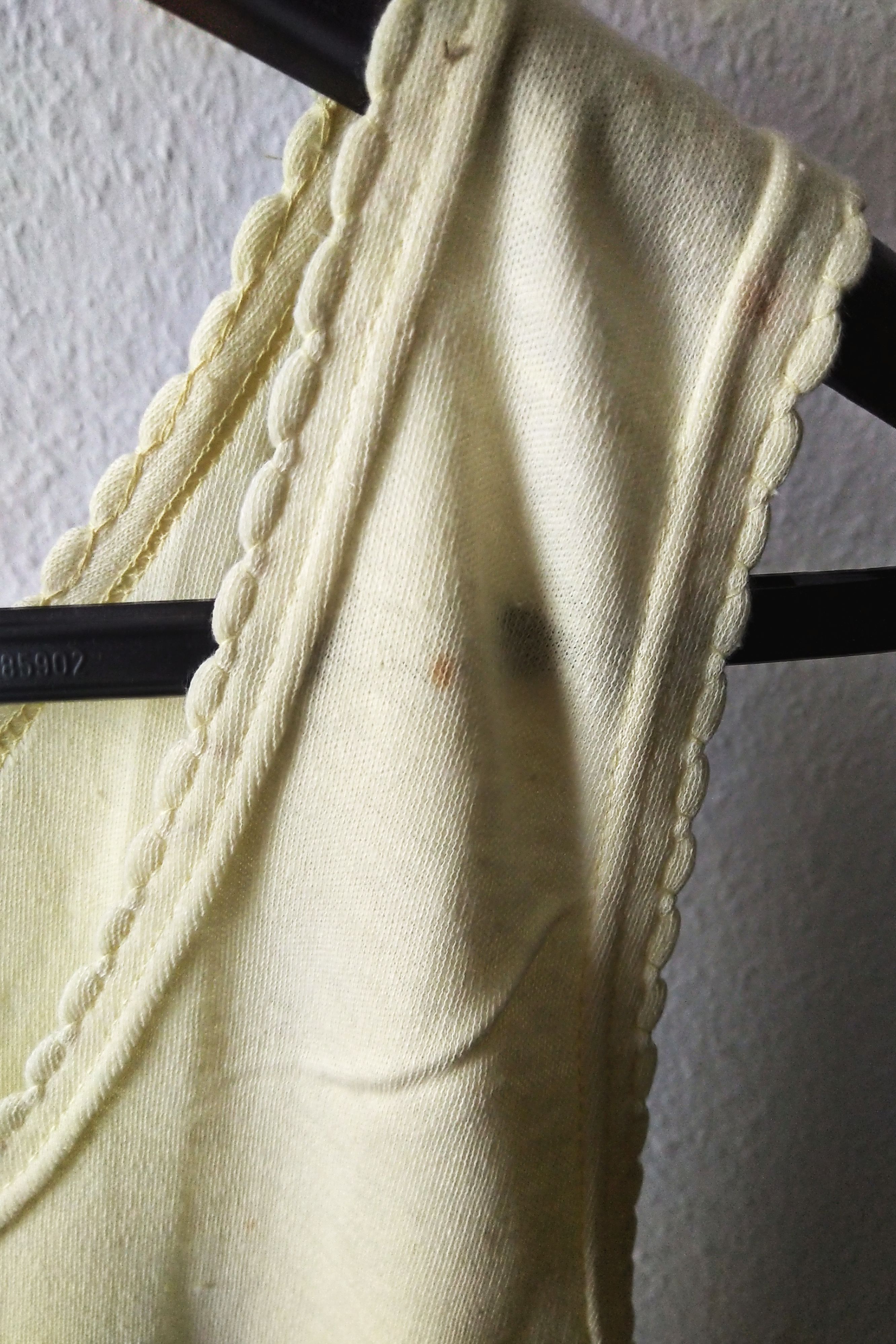 Vintage Damen Baumwoll Nachthemd Unterkleid Negligee Gelb