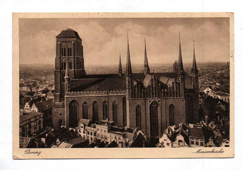 Ak Danzig Marienkirche 1931 Polen
