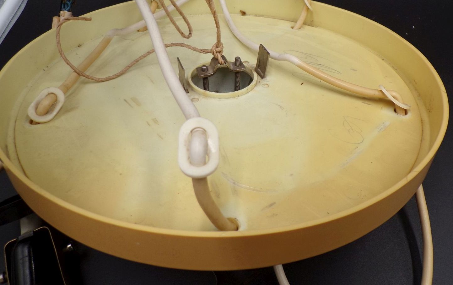 Alte Kaskadenlampe Ufo Glas E14 Deckenleuchte 5er Pendellampe GDR 