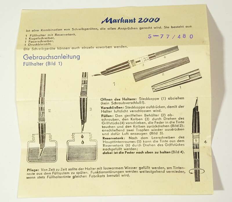 Markant K2000 Kugelschreiber Etui DDR Kuli