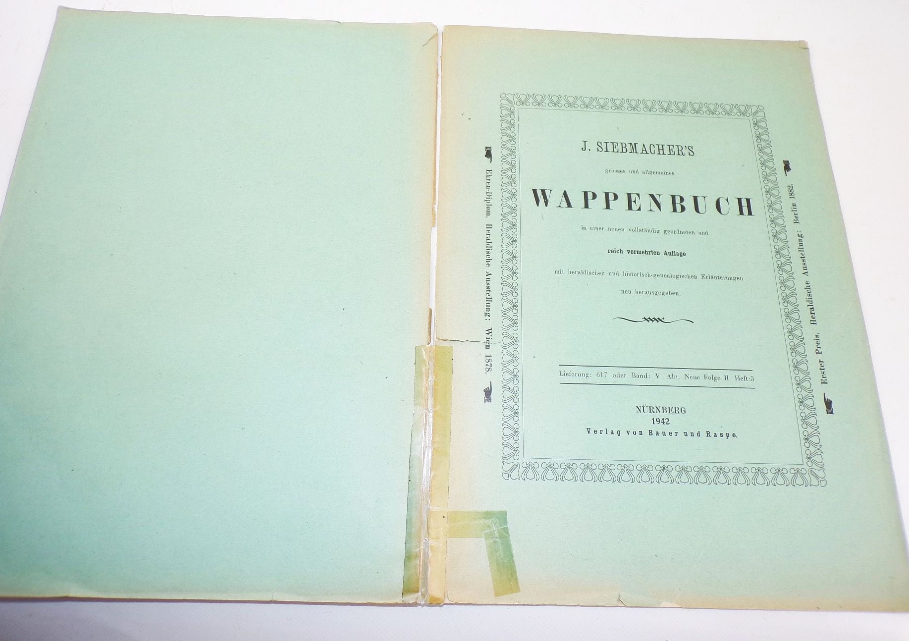 Siebmachers Wappenbuch 1942 Heraldik 