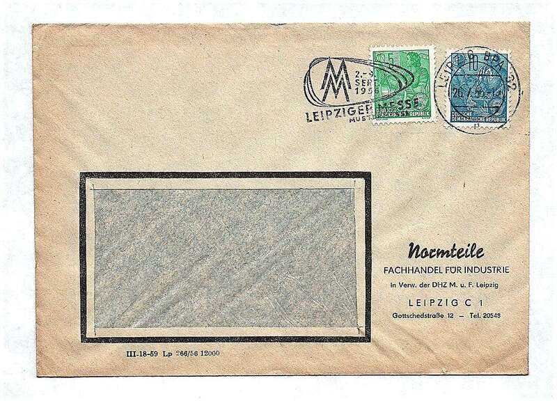 DDR Briefkuvert 1956 Fachhandel für Industrie Leipzig