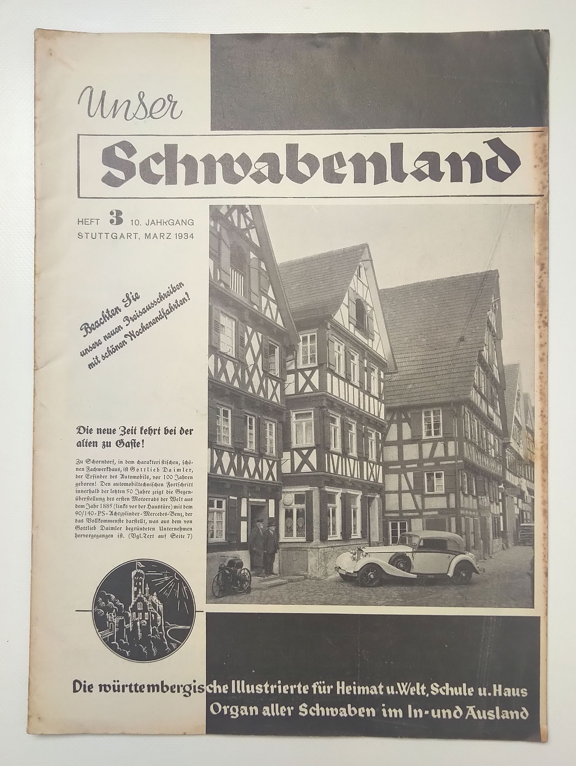 Unser Schwabenland 1934 Nr 3 Zeitung Württembergische Illustrierte Unser Schwabenland 1934 Nr 3 Zeitung Württembergische Illustrierte