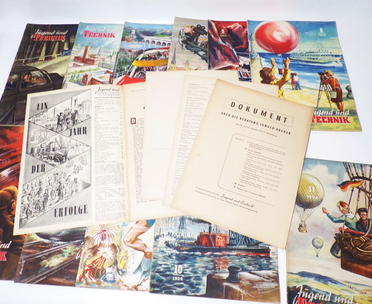 Jugend und Technik kompletter Jahrgang 12 Hefte 1954 