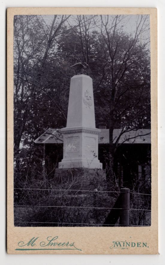CDV Foto Kriegerdenkmal Minden um 1900 