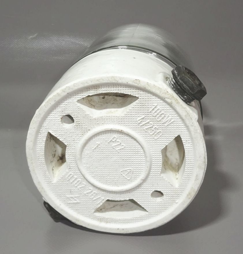 Kellerlampe Industriedesign Porzellan Glas Lampe Weiss E27