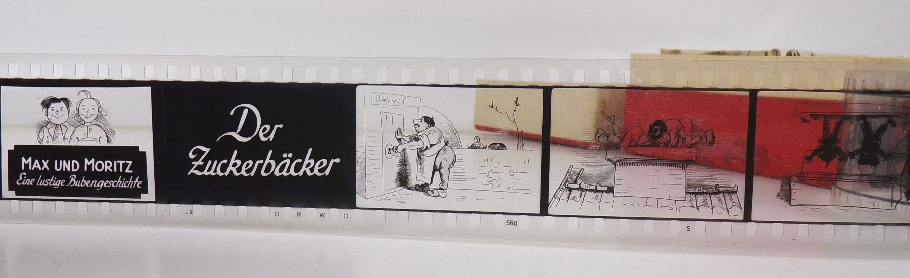 Rollfilm Box Max und Moritz Eine lustige Bubengeschichte E W Dia 6 Filme