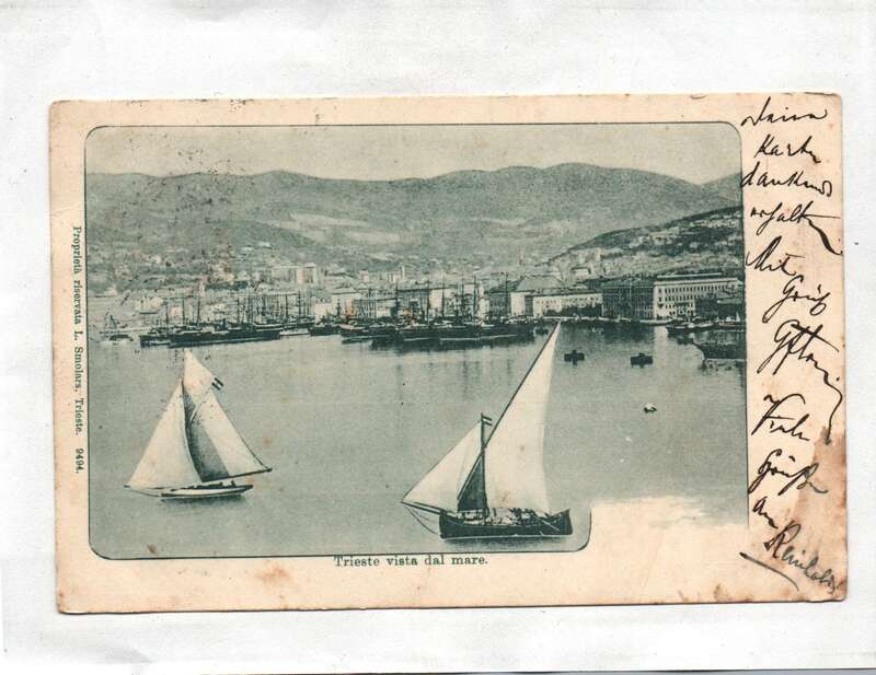 Ak Trieste vista dal mare 1902