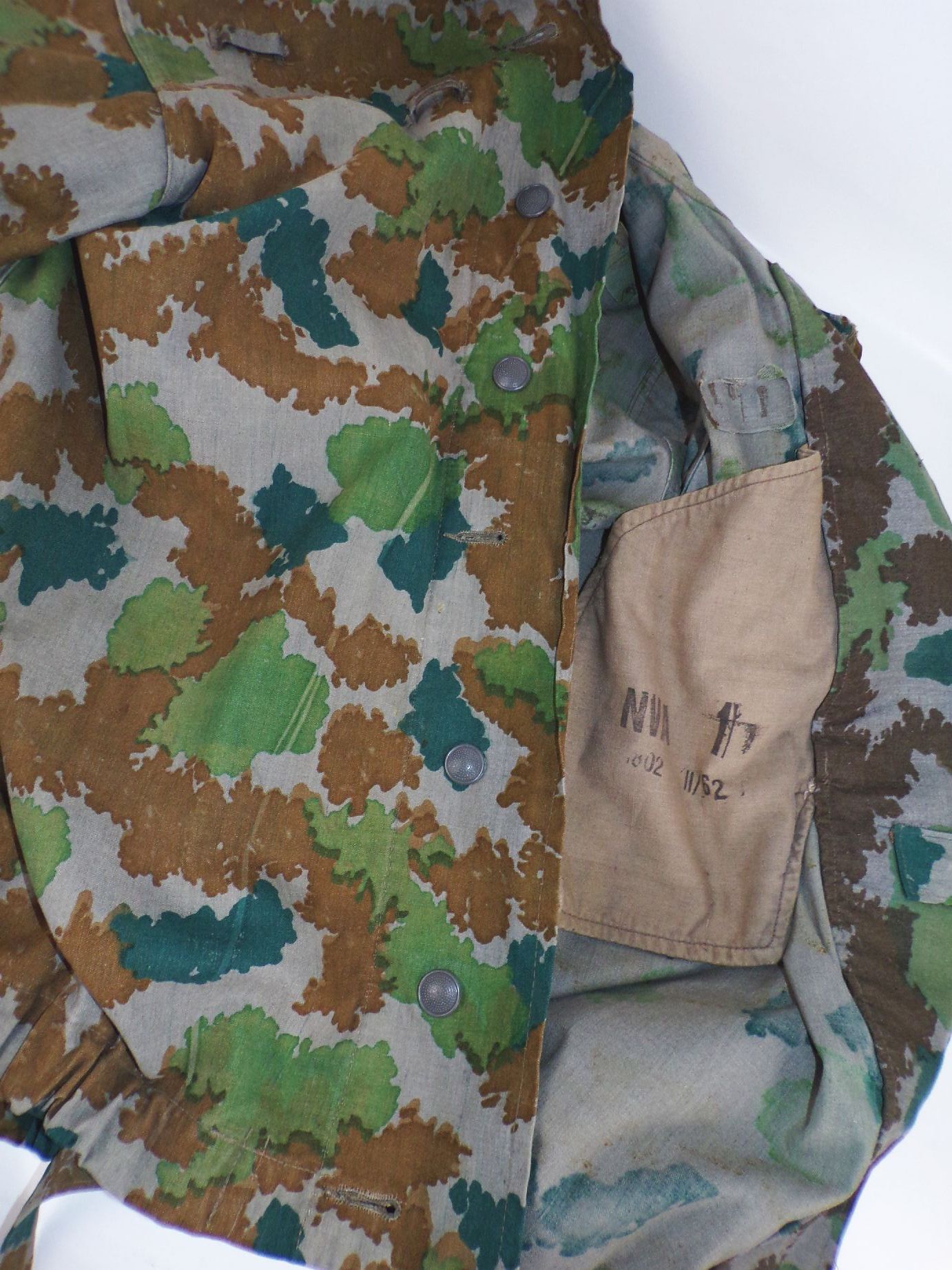 NVA Jacke Blumentarn Flächentarn Größe 1 Volksarmee Feldjacke Tarnjacke