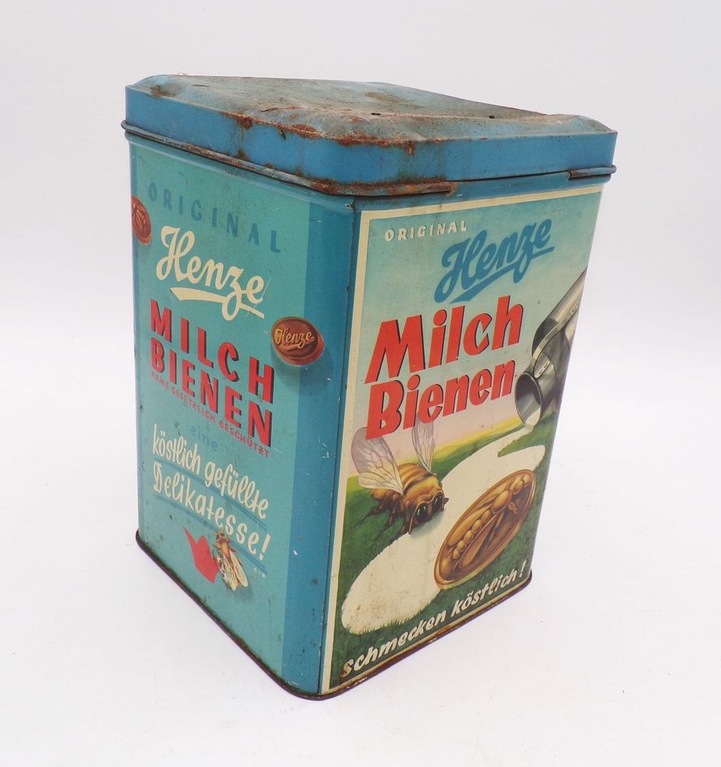 Alte Blechdose Henze Milchbienen Eilenburg Reklame Sammler Dekorativ Alte Blechdose Henze Milchbienen Eilenburg Reklame Sammler Dekorativ