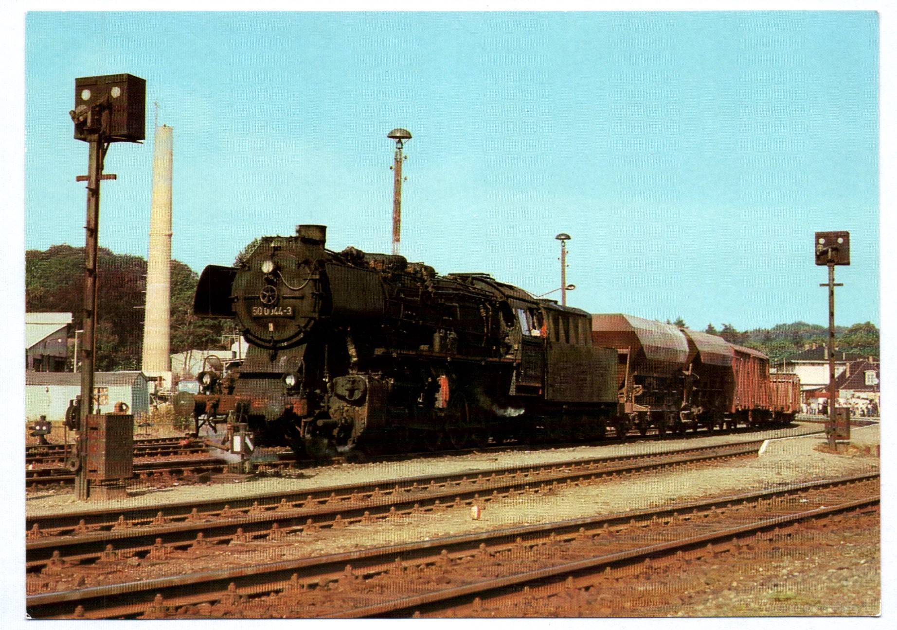 Foto Ak Dampflok 50 0044-3 Bahnhof Bad Doberan 1980 Foto Ak Dampflok 50 0044-3 Bahnhof Bad Doberan 1980