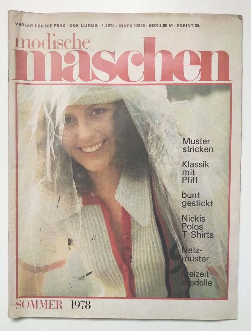 Modezeitschrift Modische Maschen DDR Nr 1 mit Schnittmuster Sommer 1978