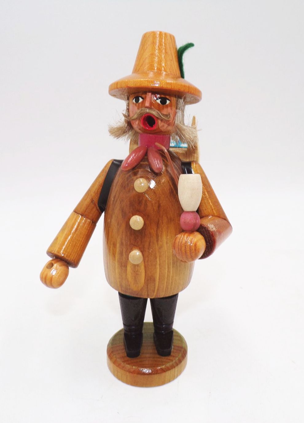 Altes Räuchermännchen Stoffhändler DDR mit OVP Erzgebirge Räuchermann Altes Räuchermännchen Stoffhändler DDR mit OVP Erzgebirge Räuchermann