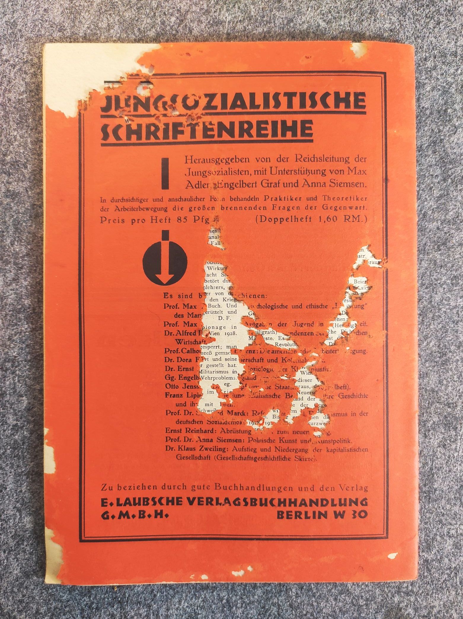 Jung sozialistische Blätter Heft Der Militarismus Februar 1929 Jung sozialistische Blätter Heft Der Militarismus Februar 1929
