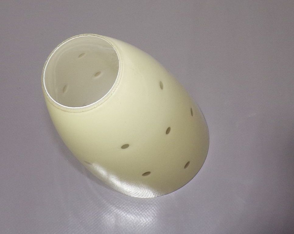 Alter Glas Lampenschirm Lampenglas für Tütenlampe Punkte Dekor 