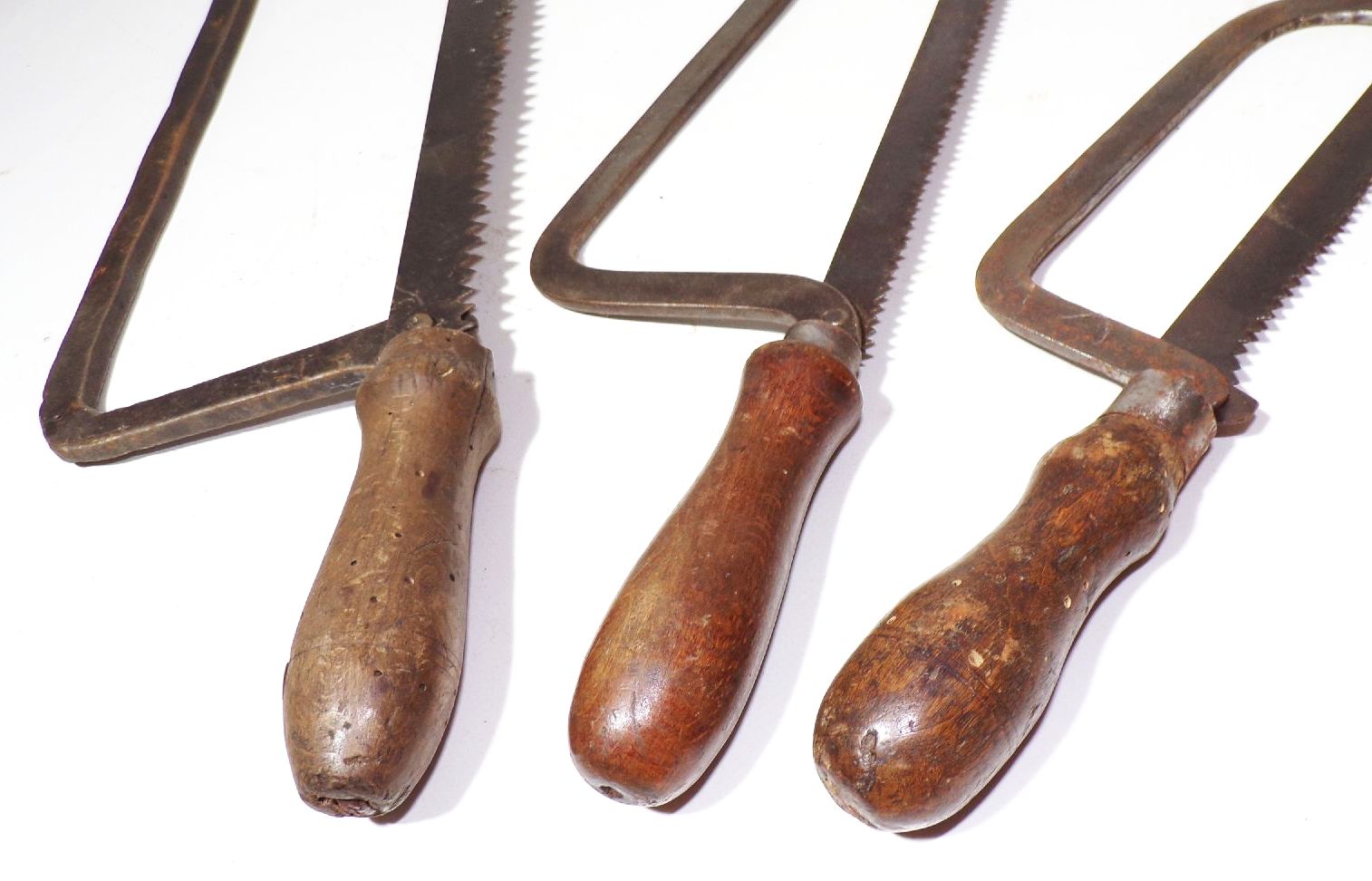 Alte Bügelsäge 3 Stück Säge Handsäge Holzgriff