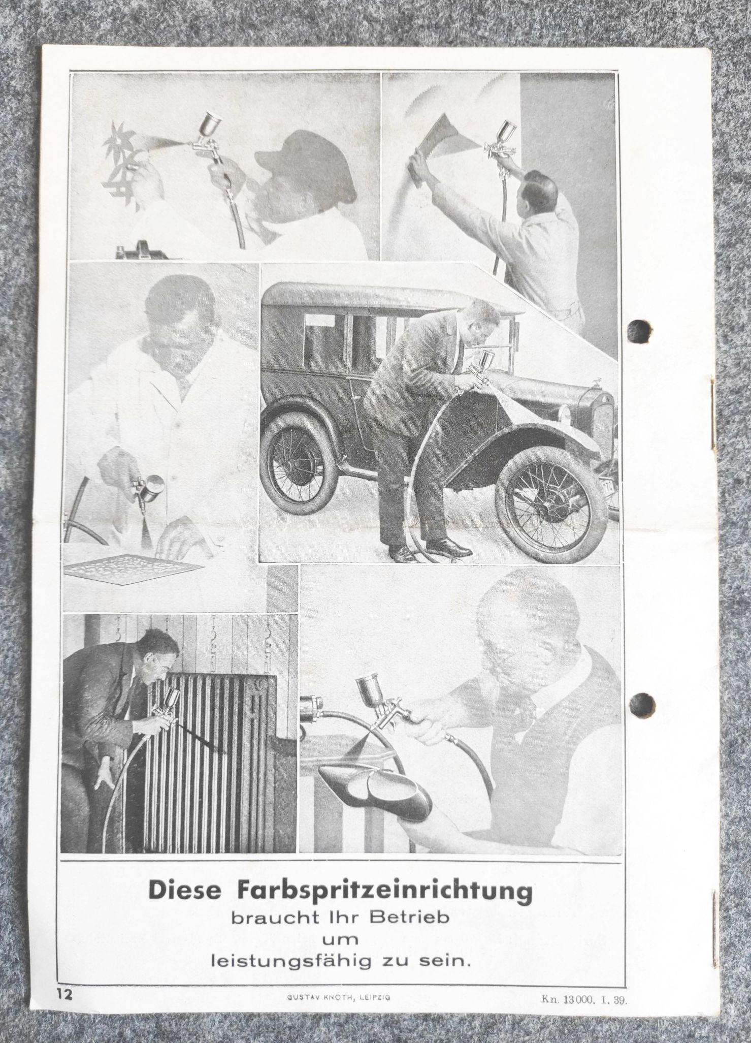 Klein Farbspritz Anlagen Leipziger Tangier Werk AG Heft Werbung Klein Farbspritz Anlagen Leipziger Tangier Werk AG Heft Werbung