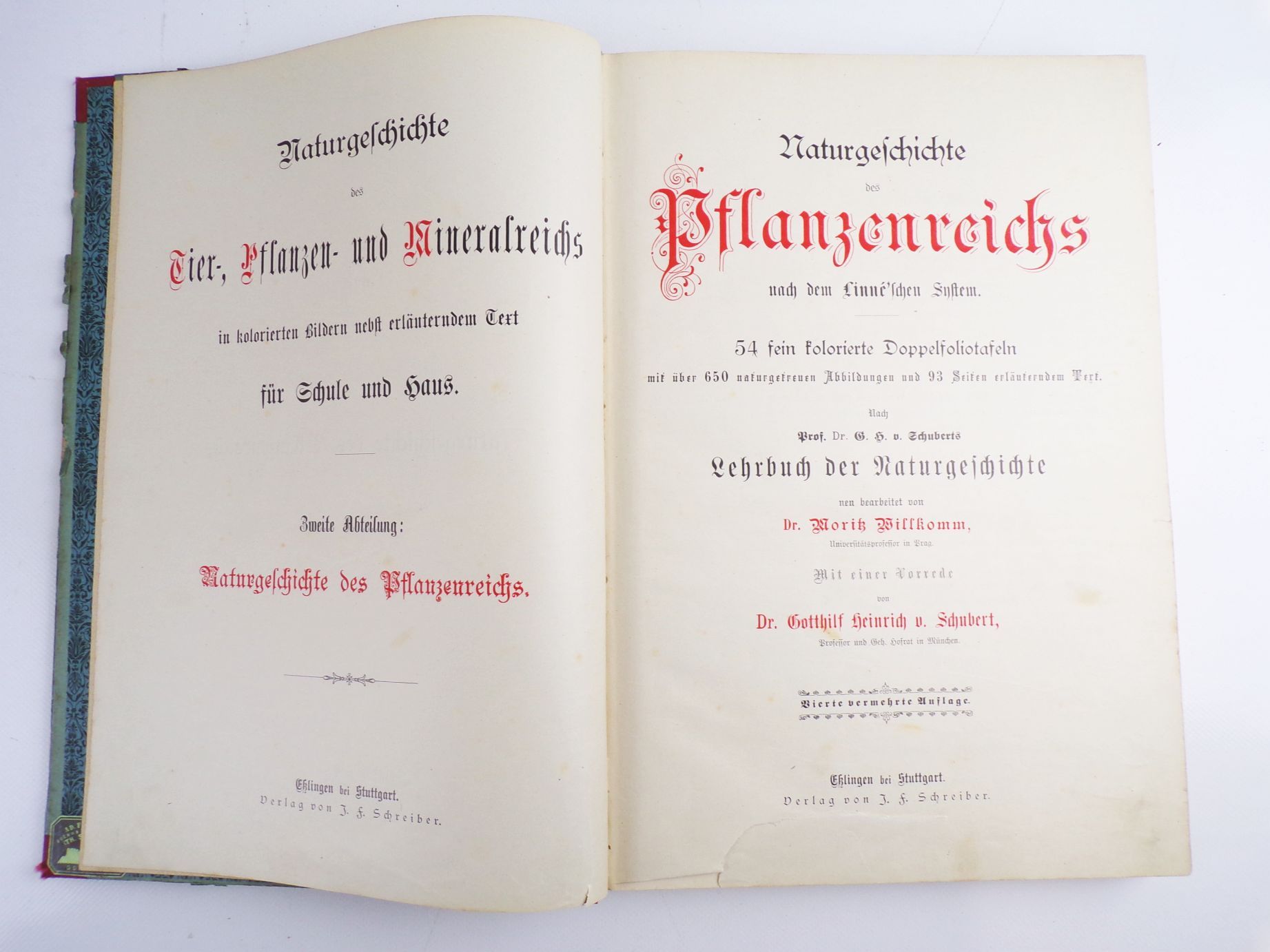 Schuberts Naturgeschichte des Pflanzenreichs Linneschen System 1887