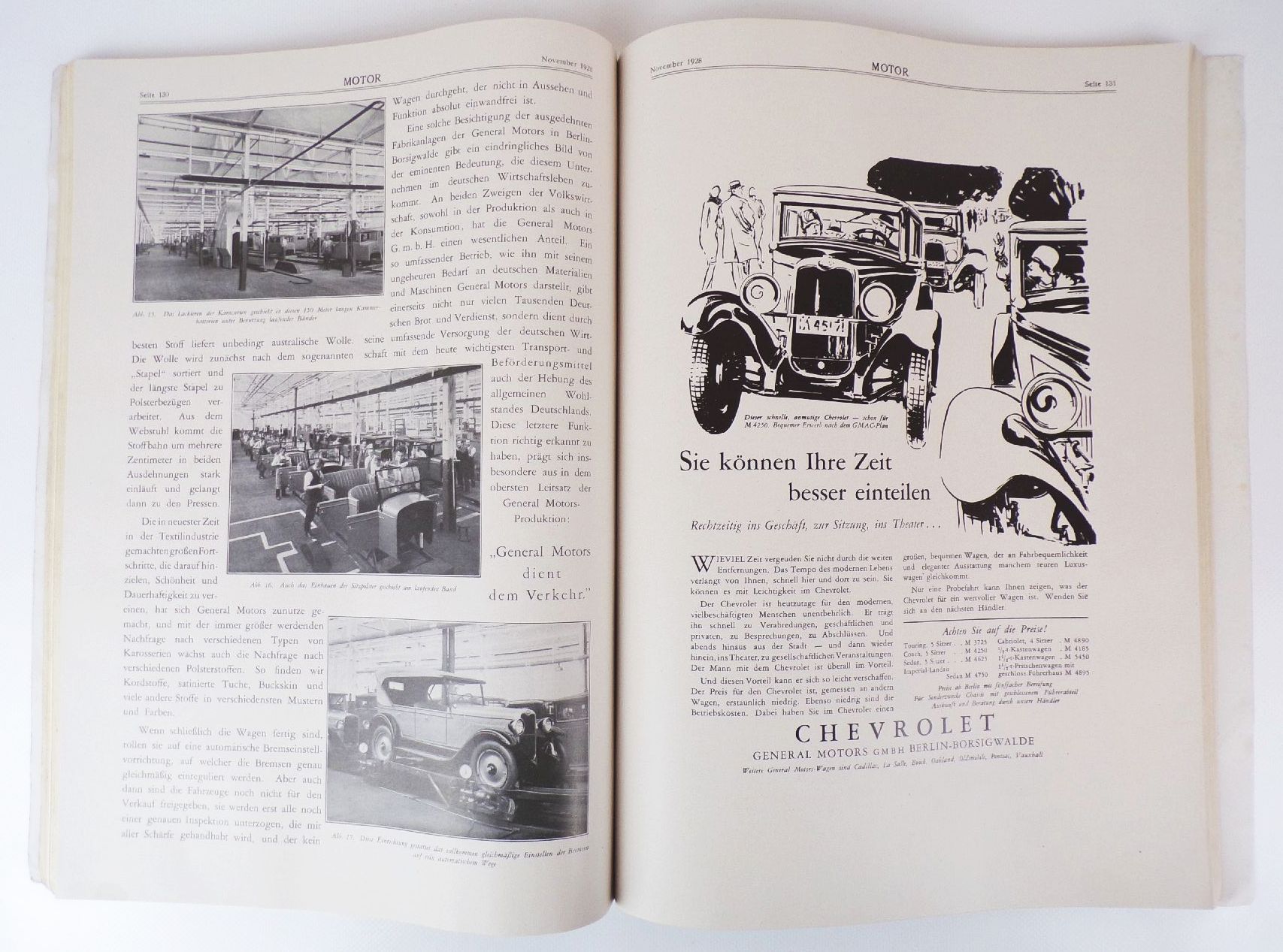 Motor Internationale Automobil und Motorrad Ausstellung 1928 Oldtimer 