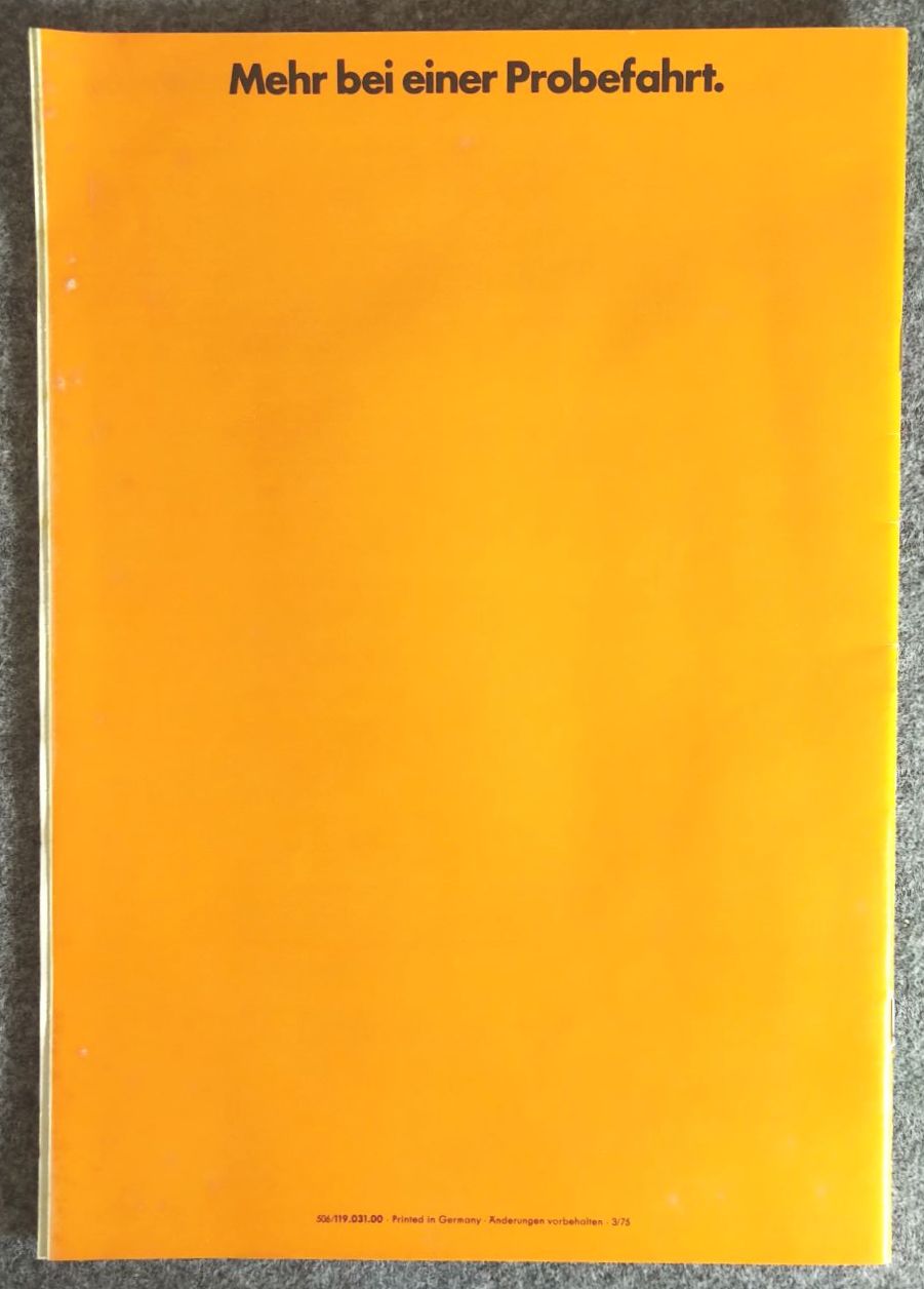 Auto Volkswagen Broschüre original mit Preisliste der Polo 1975 Auto Volkswagen Broschüre original mit Preisliste der Polo 1975