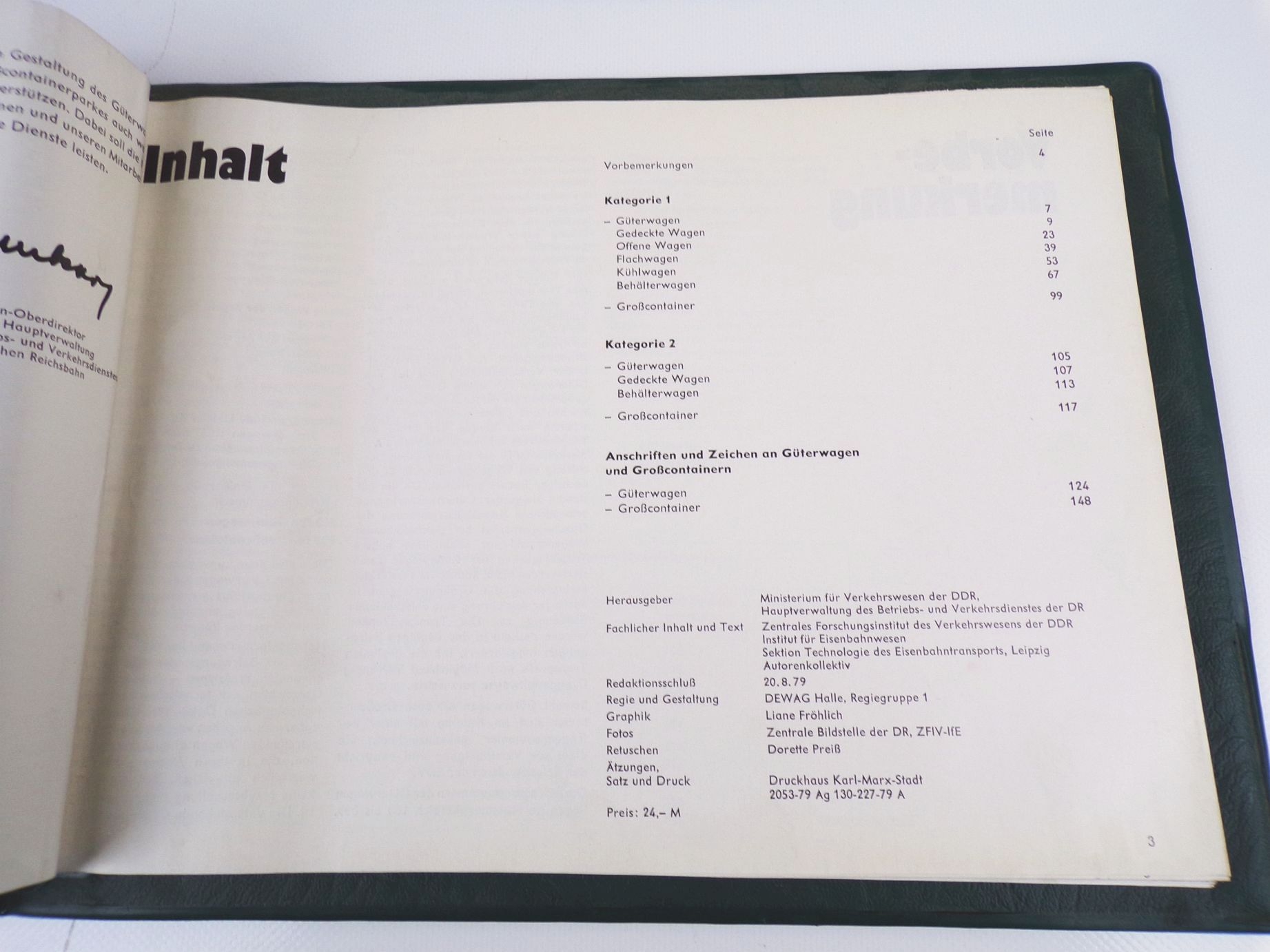 Deutsche Reichsbahn Güterwagen und Großcontainer 1979 Deutsche Reichsbahn Güterwagen und Großcontainer 1979