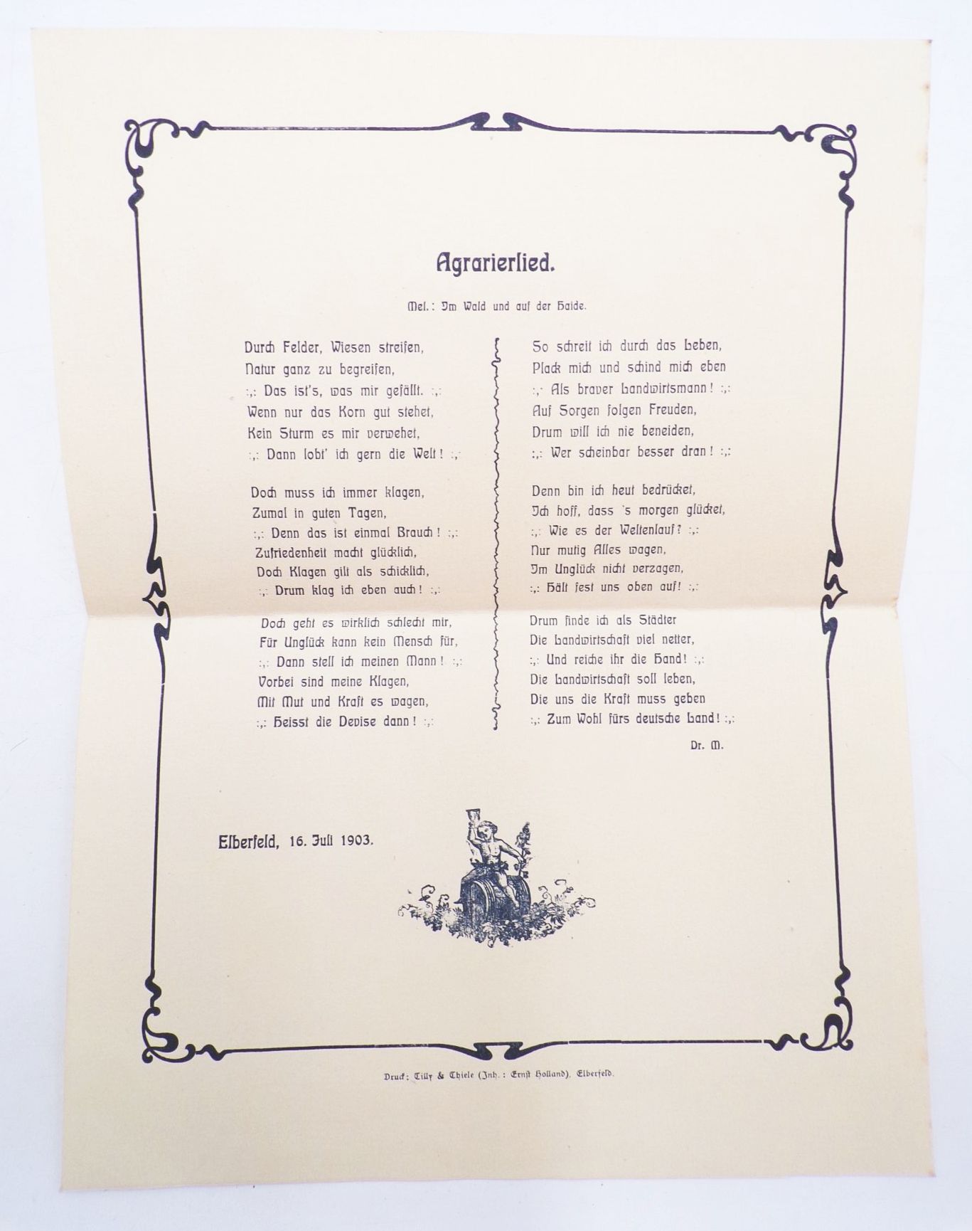 Hochzeit Elberfeld Zeitung Programme Speisekarte um 1900 