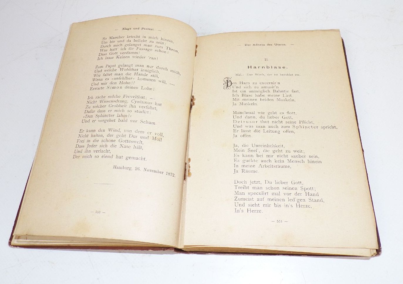 Liederbuch für deutsche Ärzte und Naturforscher 1892 Korb Döbeln