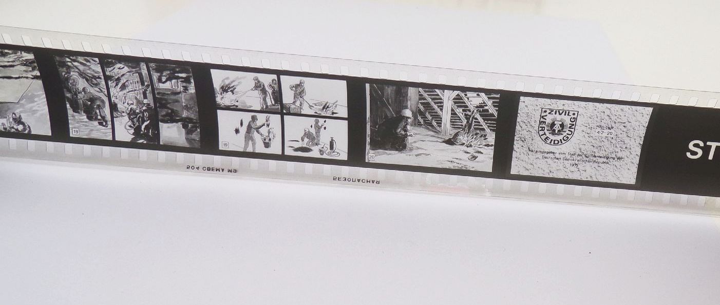 DDR Rollfilm Zivilverteidigung Atomschlag Krieg Lehrmittel GDR 