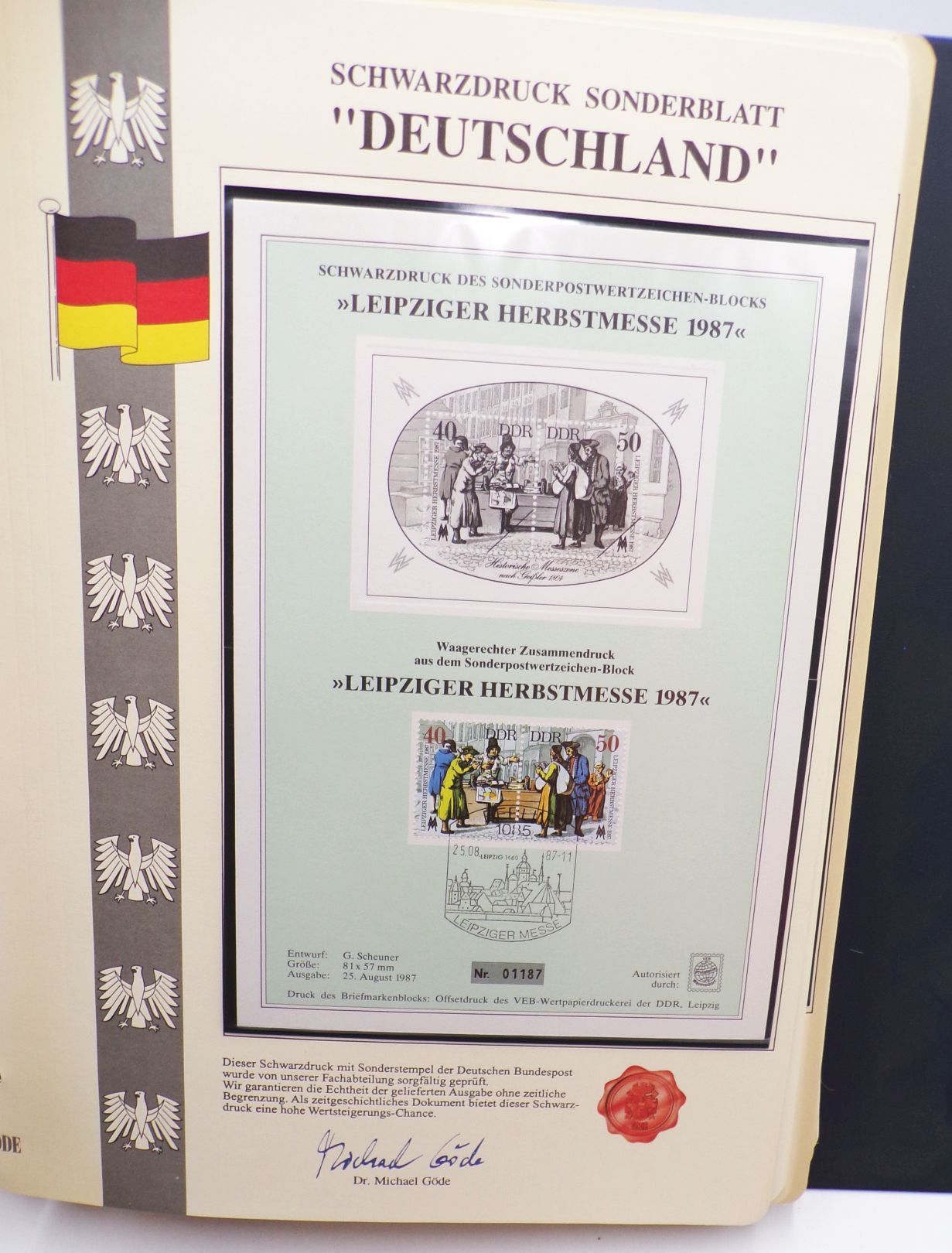 2 x Göde Alben Schwarzdruck Sonderblätter 118 Blätter